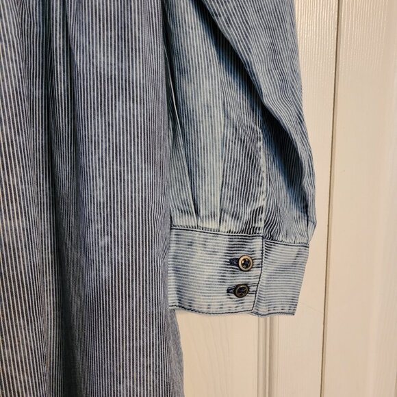 Coldwater Creek Mineral Wash Tencel Lyocell Chambray Maxi Dress - Picture 4 of 9